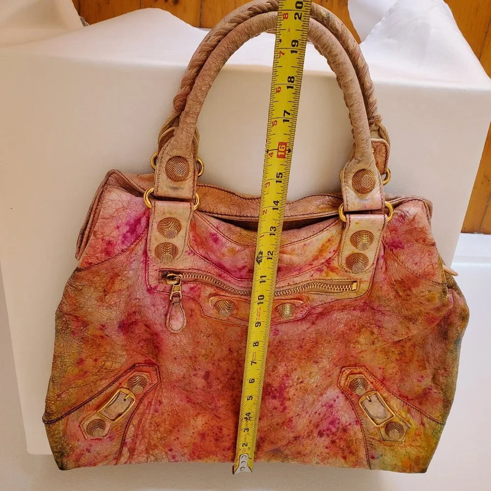 Balenciaga Graffiti Velo giant City bag pink red yellow orange neo classic work - Picture 10 of 14